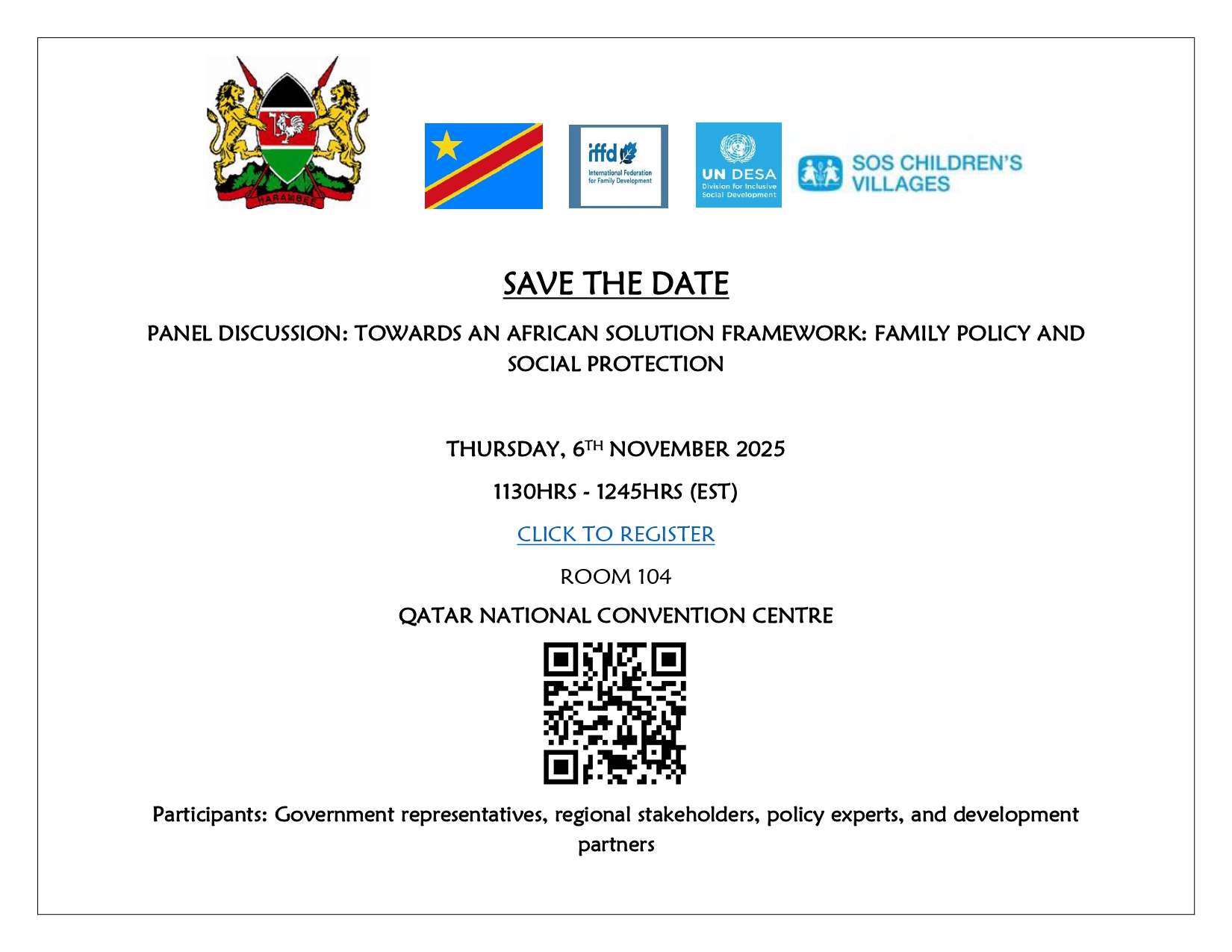 PANEL DISCUSSION: TOWARDS AN AFRICAN SOLUTION FRAMEWORK: FAMILY POLICY AND SOCIAL PROTECTION