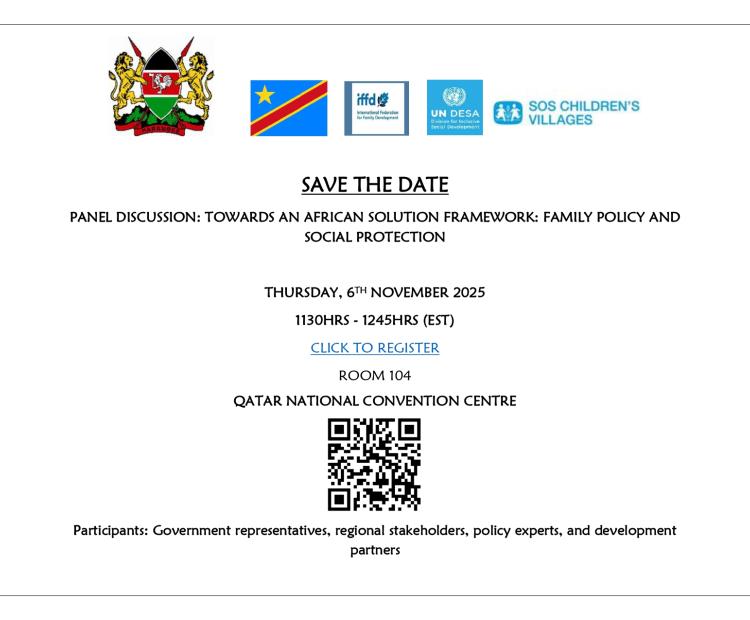 PANEL DISCUSSION: TOWARDS AN AFRICAN SOLUTION FRAMEWORK: FAMILY POLICY AND SOCIAL PROTECTION